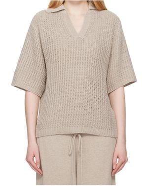 Lauren Manoogian Hand-Woven Polo Shirt - Natural