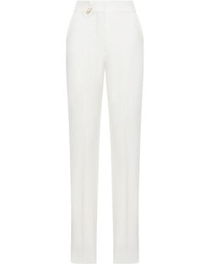 Jacquemus Charm-Detail Trousers - White