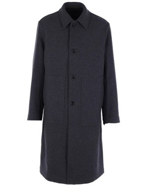 Dries Van Noten Long-Sleeved Coat - Blue