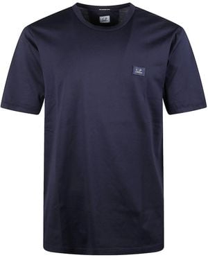 C.P. Company Logo Patch Crewneck T-Shirt - Blue