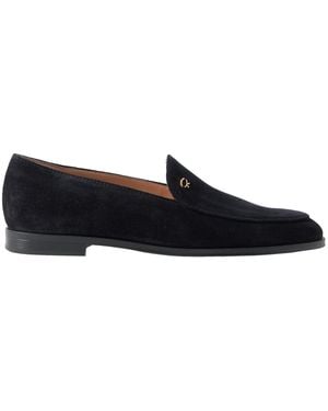 Gianvito Rossi Embellished Suede Loafers - Black