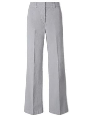 Peserico Wide-Leg Pleated Pants - Gray