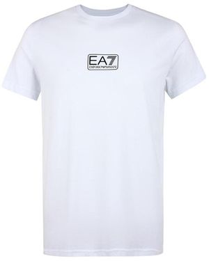 EA7 Logo Short Sleeved T-Shirt - White