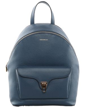 Coccinelle Logo Printed Backpack - Blue