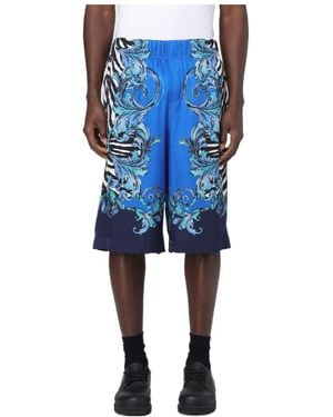 Versace Jeans Couture Couture Barocco-Print Shorts - Blue