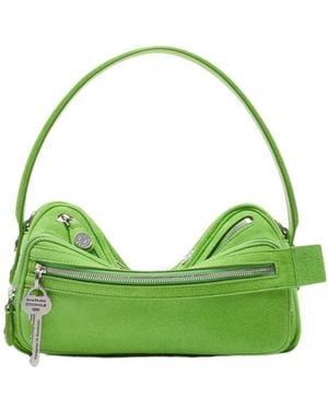 Acne Studios Camero Party Suede Bag - Green