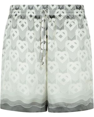 CASABLANCA Gradient Heart Monogram Shorts - Grey