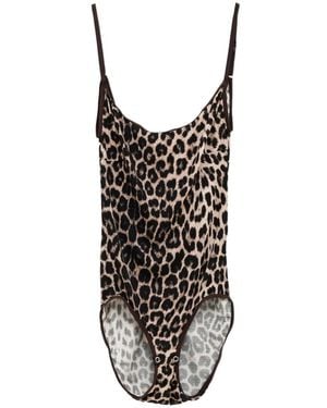 Baserange Leopard Print Jumpsuit - Black