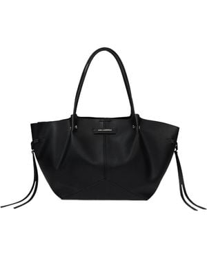 KARL LAGERFELD K/Pierced Top-Handle Tote Bag - Black