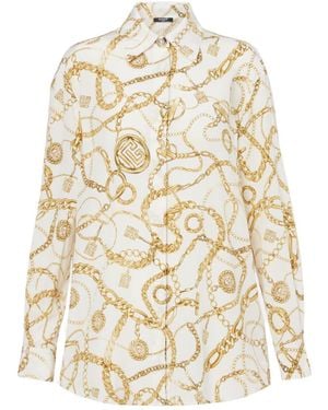 Balmain Silk Shirt - Natural