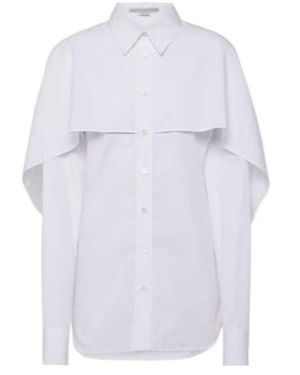 Stella McCartney Caped Cotton Blouse - White