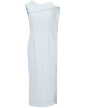 Roland Mouret Draped Sleeveless Midi Dress - White