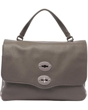 Zanellato Small Postina Foldover Top Tote Bag - Gray