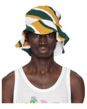 Marni Geometric Crochet Bucket Hat - Metallic