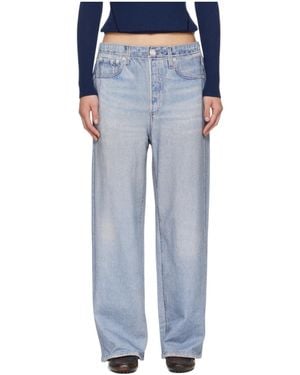 Rag & Bone Miramar Wide-Leg Ankle Pants - Blue