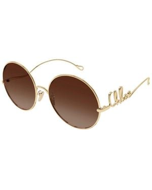 Chloé Round Metal Sunglasses - White