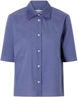 Jil Sander Pleated Shirt - Blue