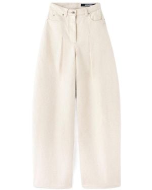 Jacquemus Le De-Nimes Ovalo High Waist Pants - White