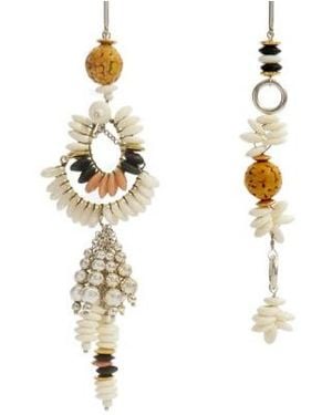 Isabel Marant Lyna Asymmetrical Pendant Earrings - White