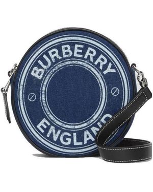 Burberry Louise Logo-Print Mini Bag - Blue