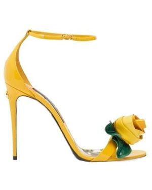 Dolce & Gabbana Open-Toed Heels - Metallic