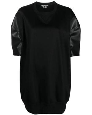 Junya Watanabe Crew Neck Puff-Sleeved T-Shirt - Black
