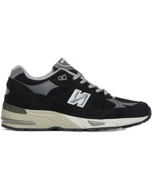 New Balance 991 Mesh Panel Trainers - Black
