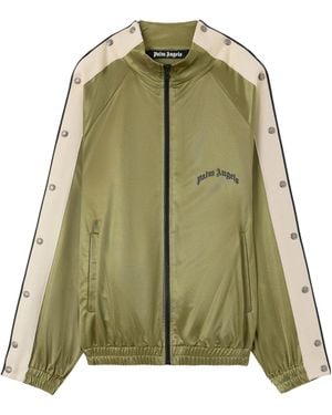 Palm Angels Snap-Button Side Bands Track Jacket - Green