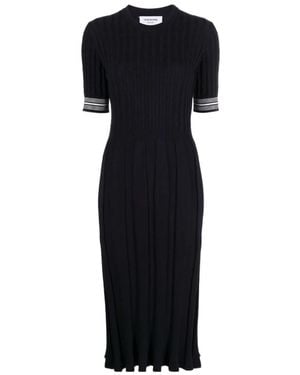 Thom Browne Cable-Knit Cotton Midi Dress - Black