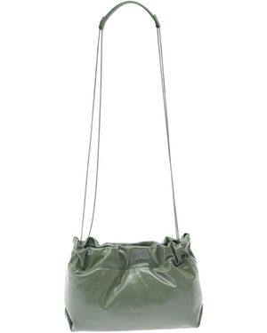 Brunello Cucinelli Logo-Printed Chain-Linked Shoulder Bag - Green