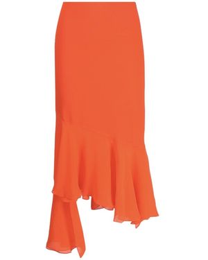 ANDAMANE Ruffle Detailed Skirt - Orange