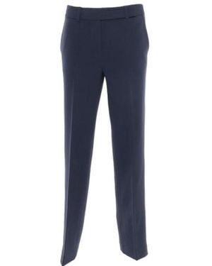 Michael Kors Straight Leg Pleated Trousers - Blue