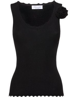 Blumarine Rib Knitted Vest - Black