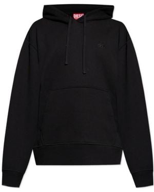 DIESEL S-Macs-Hood-T1 Drawstring Hoodie - Black