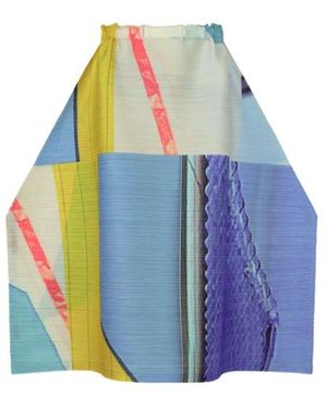 Pleats Please Issey Miyake Pleats Please Issey Miyake Printed Pleated Skirt - Blue