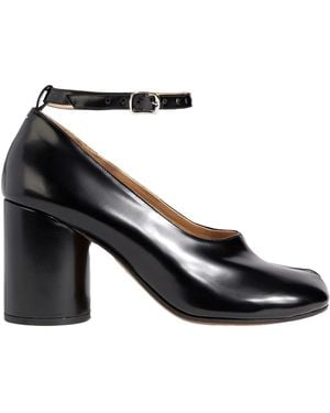 Maison Margiela Minimal Solidcolour Leather Shoes - Black