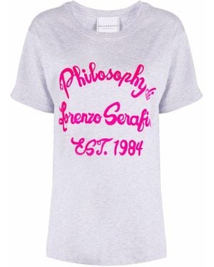 Philosophy Di Lorenzo Serafini Logo Printed T-Shirt - White