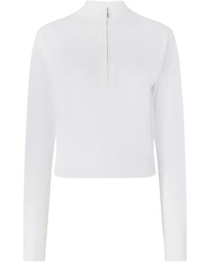 Pinko Half-Zip Top - White