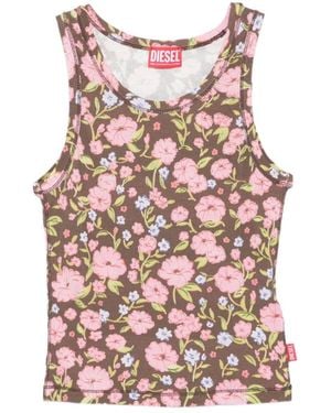 DIESEL Floral Vest - Pink