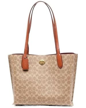 COACH Willow Twist-Lock Tote Bag - Natural