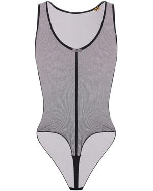 Elisabetta Franchi Sleeveless Bodysuit - Grey