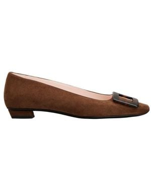Roger Vivier Belle Vivier Ballerinas - Brown