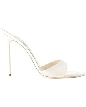 Paris Texas Lidia 105 Patent-Leather Mules - White