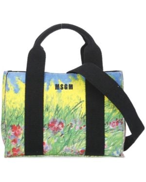 MSGM Printed Tote Bag - Green