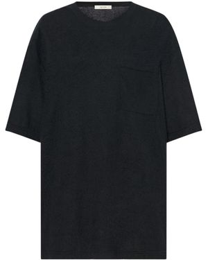 The Row Kaddy Cotton T-Shirt - Black