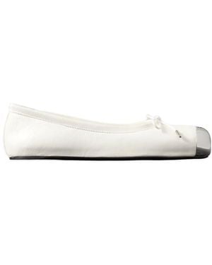 McQueen Logo Ballet Shoes - White