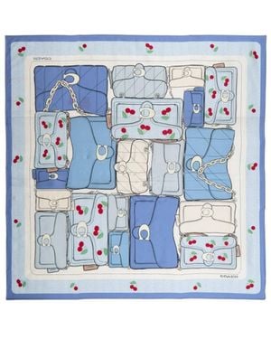 COACH Printed Silk Scarf - Blue