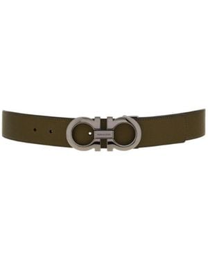 Ferragamo Ferragamo Eyewear Reversible Gancini Belt - White