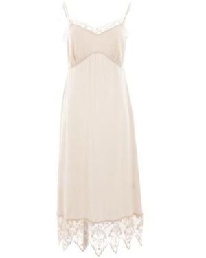 Simone Rocha Deep Lace Trim Slip Dress - White