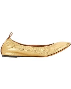 Lanvin Pleated Ballet Shoes - Natural